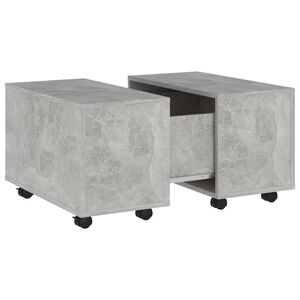 vidaXL Table basse gris b&eacute;ton 60x60x38 cm bois d'ing&eacute;nierie