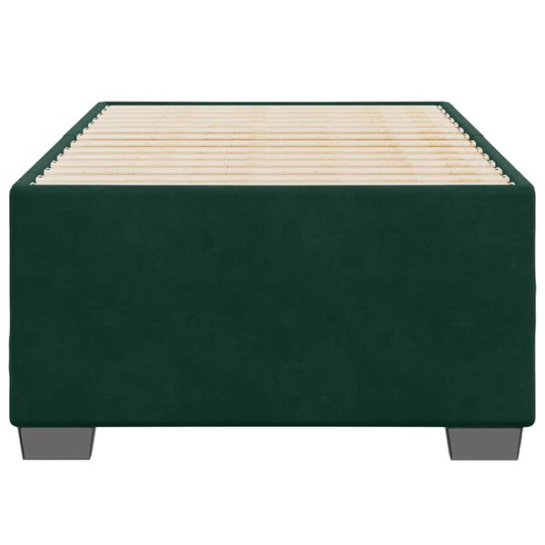 vidaXL Cadre de lit sans matelas vert fonc&eacute; 90x190 cm velours