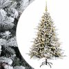 vidaXL Sapin de No&euml;l artificiel avec boules 150 cm 150 LED Blanc chaud