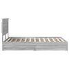 vidaXL Lit de Rangement Gris Sonoma 135 x 190 cm Bois d'ing&eacute;nierie