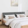 vidaXL T&ecirc;te de lit capitonn&eacute;e Gris fonc&eacute; 180 cm Pin massif