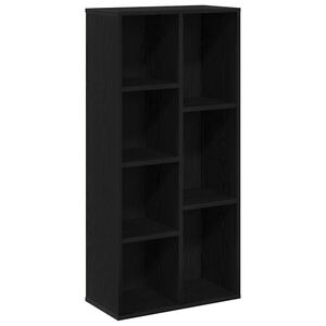 vidaXL Biblioth&egrave;que 7 niveaux 50 x 25 x 102 cm Ch&ecirc;ne noir
