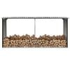 vidaXL Abri de stockage de bois Acier galvanis&eacute; 330x92x153 cm Marron