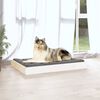 vidaXL Lit pour chien Blanc 91,5x64x9 cm Bois de pin solide