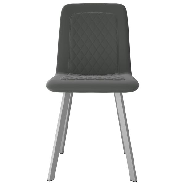 vidaXL Chaises &agrave; manger lot de 2 gris velours