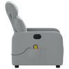 vidaXL Fauteuil de massage inclinable Gris clair Tissu
