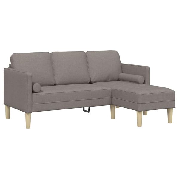 vidaXL Ensemble de Canap&eacute;s avec coussin Taupe Polyester