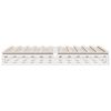 vidaXL Cadre de lit sans matelas blanc 135x190 cm bois de pin massif