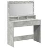 vidaXL Table de Toilette avec &eacute;tag&egrave;re Gris b&eacute;ton 100 x 41 x 135 cm