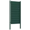 vidaXL Portail de cl&ocirc;ture en PVC et acier 100 x 124 cm vert