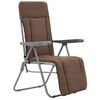 vidaXL Chaises pliables de jardin avec coussins lot de 2 Marron