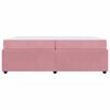 vidaXL Cadre de lit avec matelas Rose 200 x 200 cm tissu