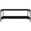 vidaXL Table basse Noir 100x50x40 cm Bois d'ingénierie