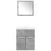 vidaXL Ensemble de meubles de salle de bain 3 pcs gris b&eacute;ton