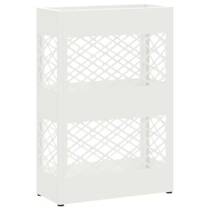 vidaXL Porte-parapluie Blanc 28 x 12 x 41 cm Acier