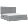vidaXL Lit avec rangement et matelas Gris clair 160 x 200 cm Polyester