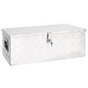 vidaXL Bo&icirc;te de rangement Argent&eacute; 80x39x30 cm Aluminium