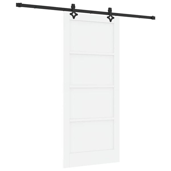 vidaXL Porte coulissante ORKDAL Blanc 86 x 198,5 cm Pin massif
