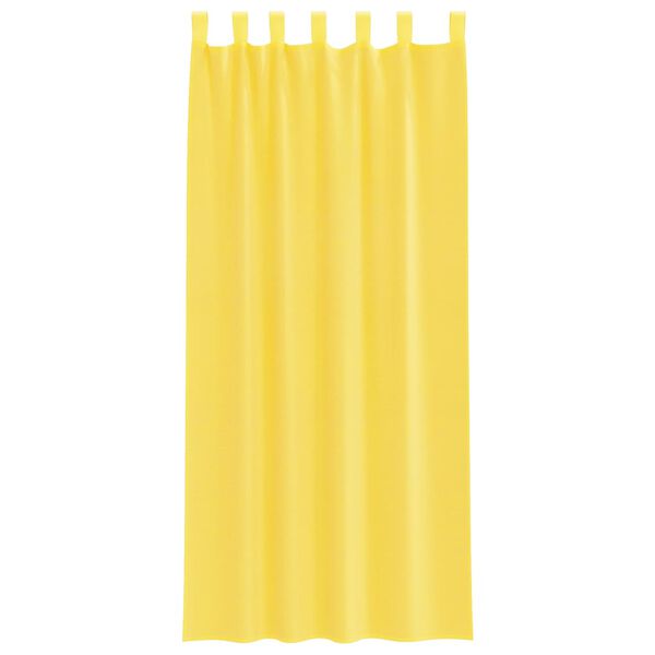 vidaXL Rideaux en voile avec passe-tringles 2 pcs jaune