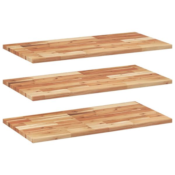 vidaXL &Eacute;tag&egrave;res flottantes 3 pcs 100x40x2 cm acacia massif &agrave; l'huile