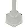 vidaXL Lampadaire de jardin E27 220 cm Aluminium 2 lanternes Blanc