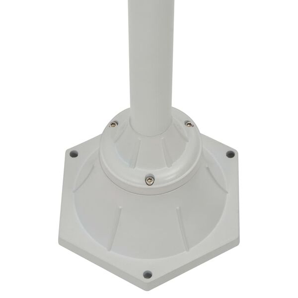 vidaXL Lampadaire de jardin E27 220 cm Aluminium 2 lanternes Blanc