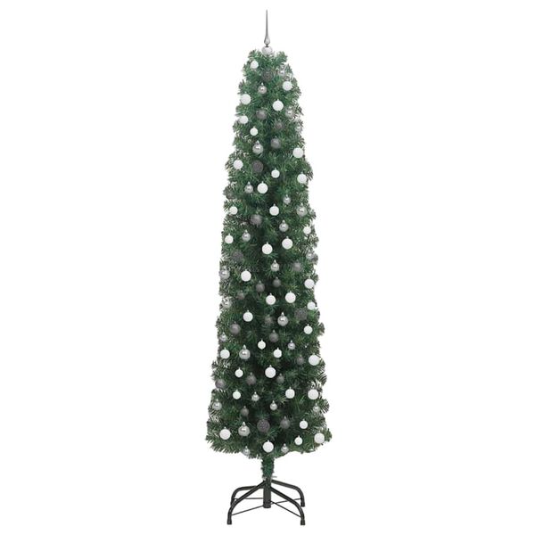 vidaXL Sapin de No&euml;l artificiel Vert 240 cm PVC et acier et plastique