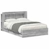 vidaXL Cadre de lit avec rangement Sonoma gris 140 x 200 cm