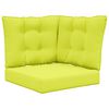 vidaXL Coussin de canap&eacute; d'ext&eacute;rieur 3 pcs Vert Polyester