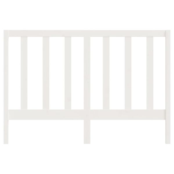 vidaXL T&ecirc;te de lit Blanc 126x4x100 cm Bois massif de pin