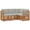 vidaXL Ensembles de canap&eacute;s avec coussin 4 pcs Gris Naturel et Clair