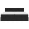 VidaXL Cadre de lit ottoman avec matelas noir 200x200cm velours