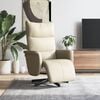 vidaXL Fauteuil inclinable avec repose-pieds cr&egrave;me similicuir