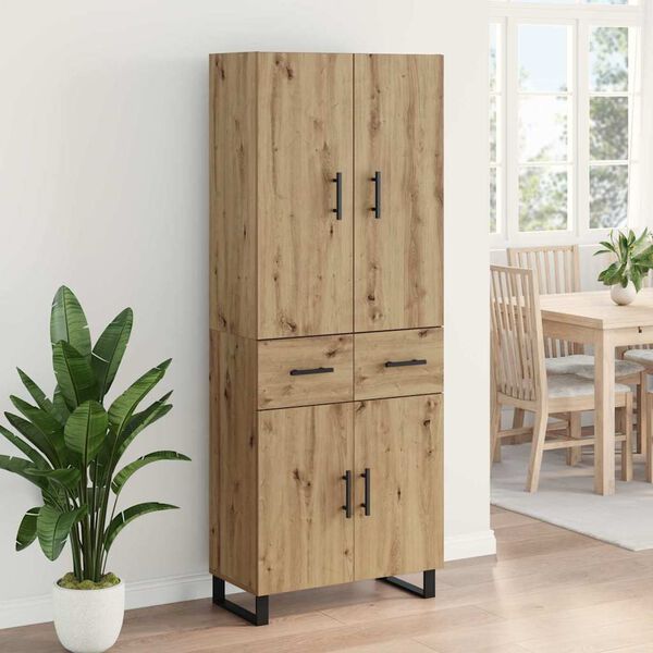 vidaXL Haut Armoire 2 pcs Ch&ecirc;ne artisanal 69,5 x 34 x 180 cm