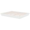 vidaXL Cadre de lit sans matelas blanc bois massif 160x200 cm