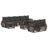 vidaXL Ensemble de canap&eacute; de jardin 10 pc Gris et Gris fonc&eacute; polyrotin