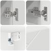 vidaXL Ensemble de mobilier de salle de bain Montage mural 4 pcs Blanc