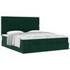vidaXL Cadre de lit ottoman avec matelas vert fonc&eacute; 160x200 cm velours