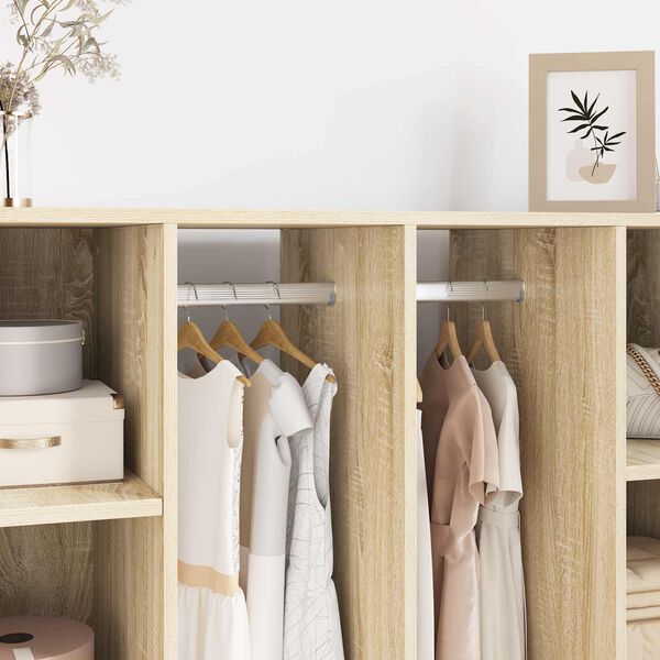 vidaXL Tige de placard 12 pcs Argent&eacute; 764 x 15 x 29 mm