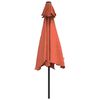 vidaXL Parasol de jardin avec m&acirc;t en m&eacute;tal terre cuite 300 cm