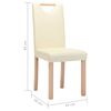 vidaXL Chaises &agrave; manger lot de 4 cr&egrave;me similicuir