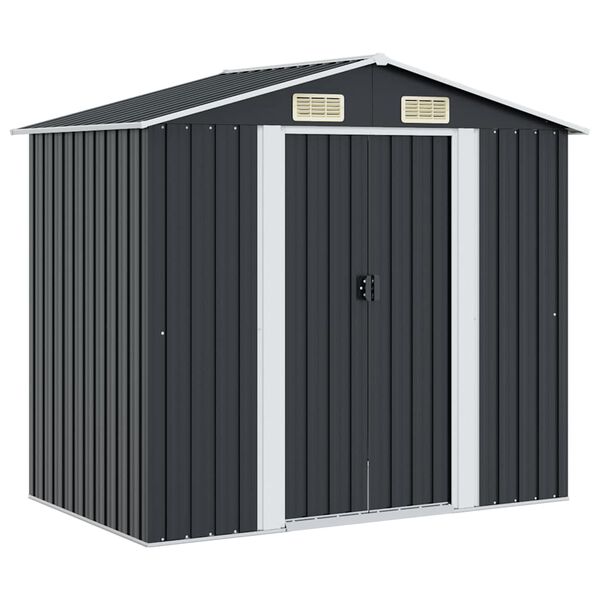 vidaXL Abri de stockage pour jardin Anthracite Acier 204x132x186 cm