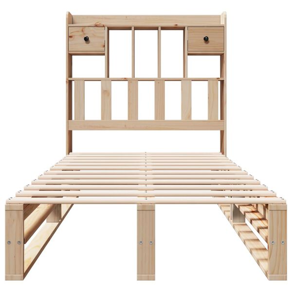 vidaXL Lit biblioth&egrave;que sans matelas 75x190 cm bois de pin massif