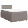 vidaXL Sommier &agrave; lattes de lit avec matelas Taupe 120x200 cm Tissu