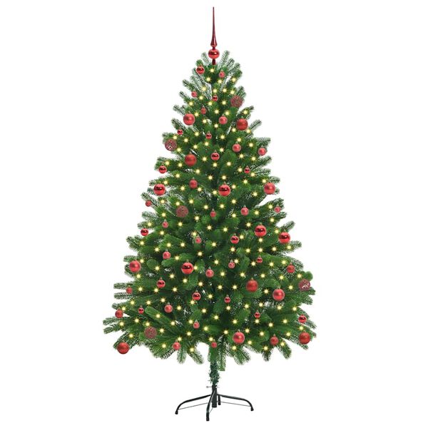 vidaXL Sapin de Noël avec 300 LED avec support Vert 180 cm PE