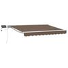 vidaXL Cadre de store manuel avec LEDs Taupe 3,5 x 2 m