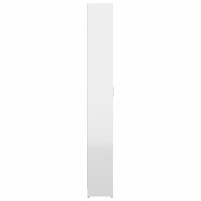 vidaXL Garde-robe de couloir Blanc brillant Bois d'ingénierie