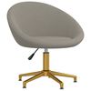 vidaXL Chaise pivotante de bureau Gris clair Velours