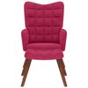 vidaXL Chaise de relaxation avec tabouret Bordeaux Velours