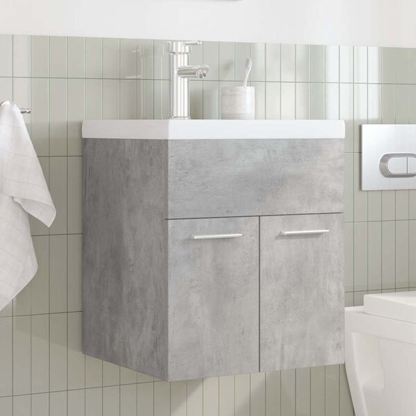 vidaXL Armoire lavabo de salle de bain avec bassin intégré et robinet